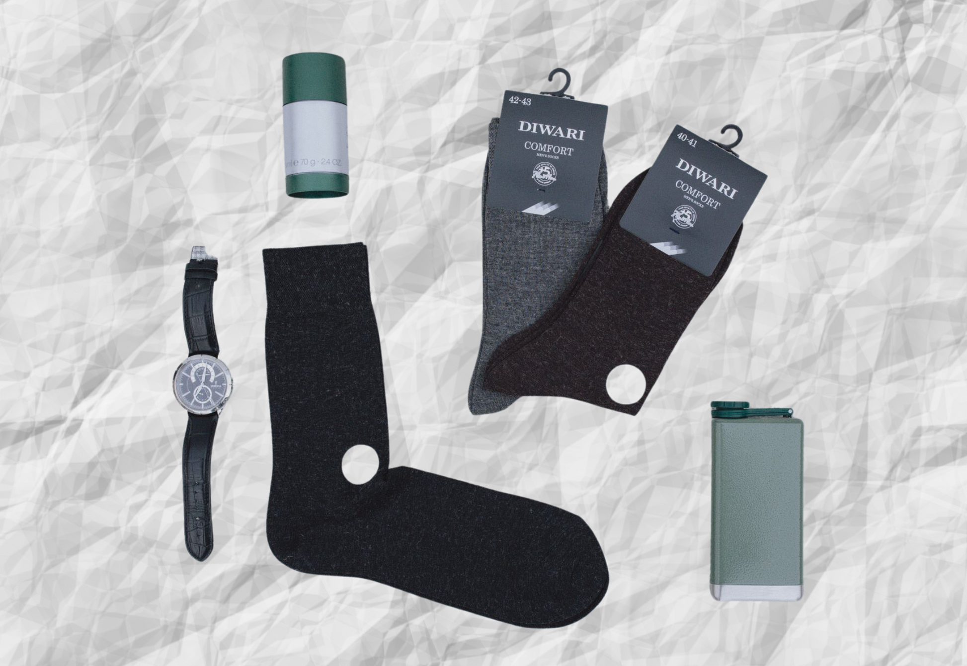 Geschenk Set - 3 Paar Herrensocken aus Cashmere - Luzy