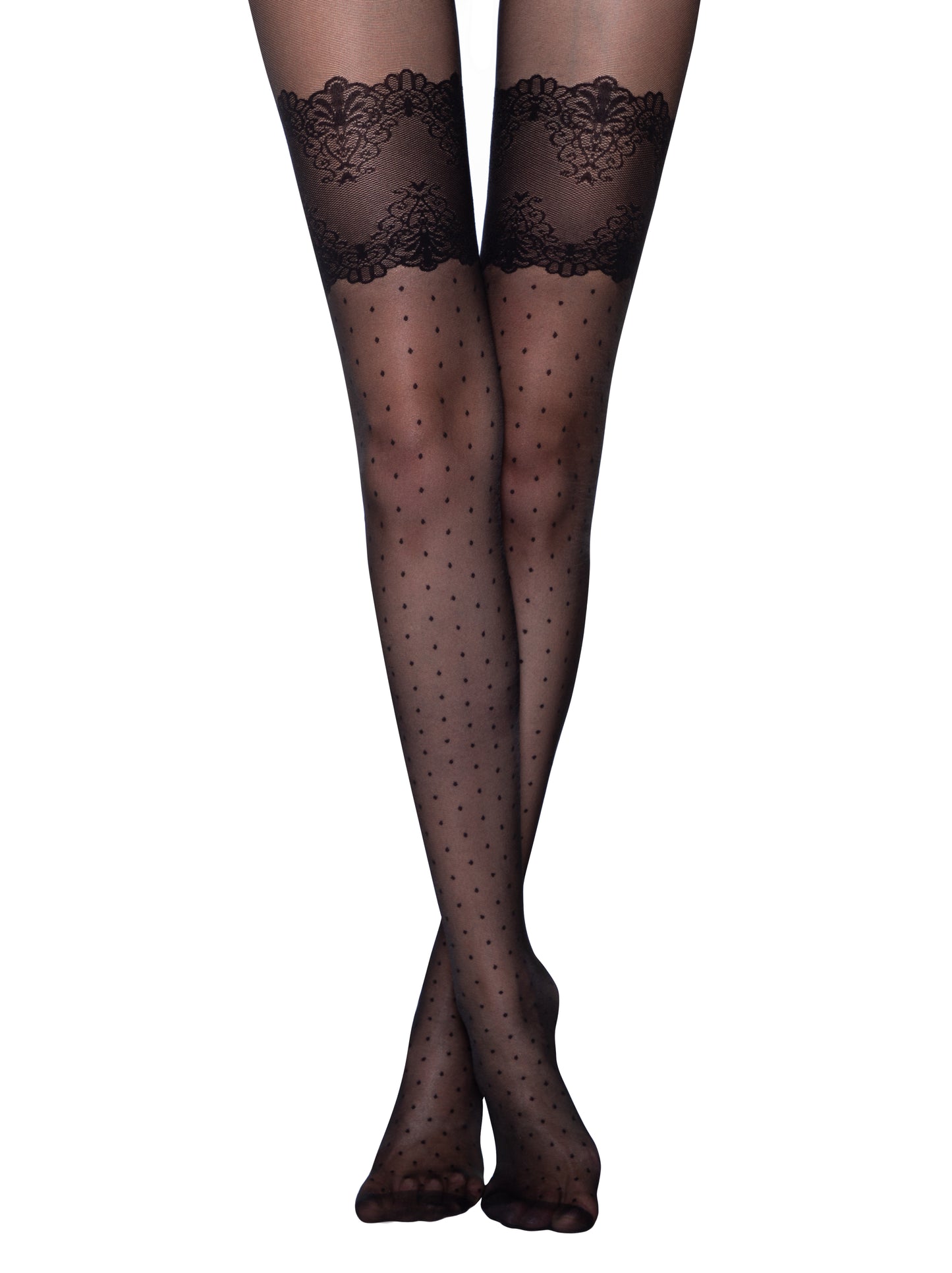 Gepunktete Strumpfhose - CONTE ELEGANT SEDUCTION - Luzy