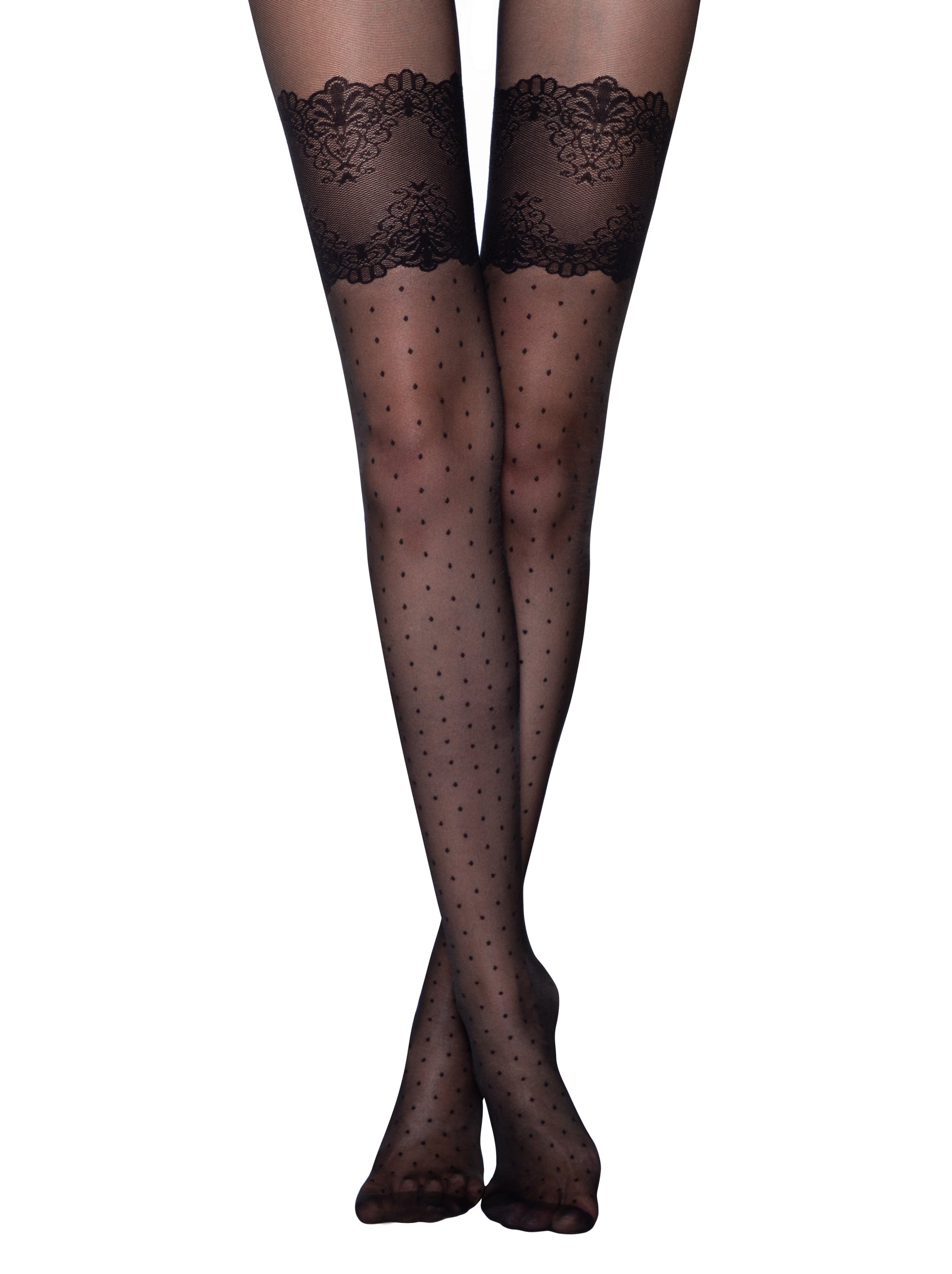 Gepunktete Strumpfhose - CONTE ELEGANT SEDUCTION - Luzy