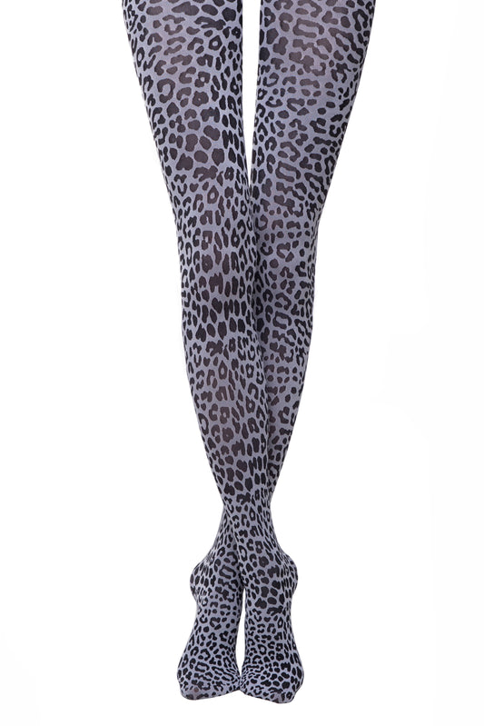 Blickdichte Damenstrumpfhose mit  Leo Print- LEO 50 Den - Luzy