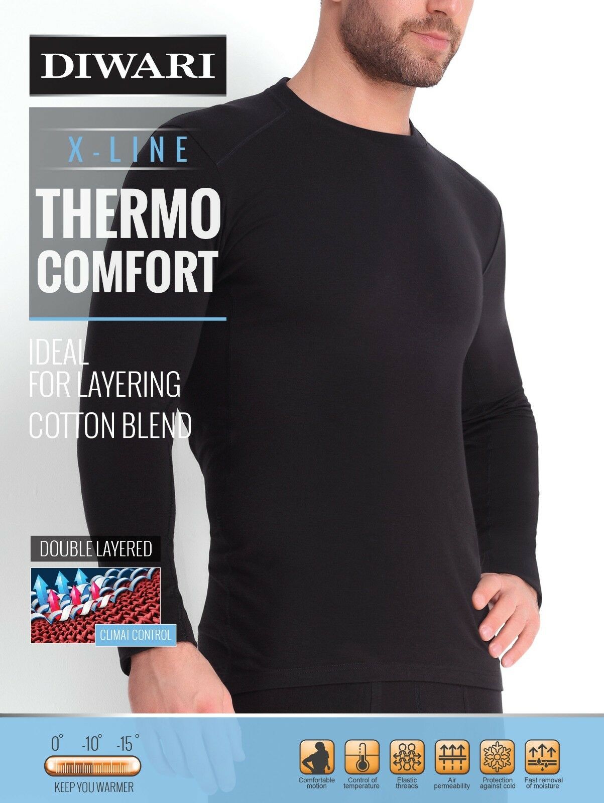 Funktionsunterhemd Herrenunterhemd Thermo-Skiunterhemd - Luzy