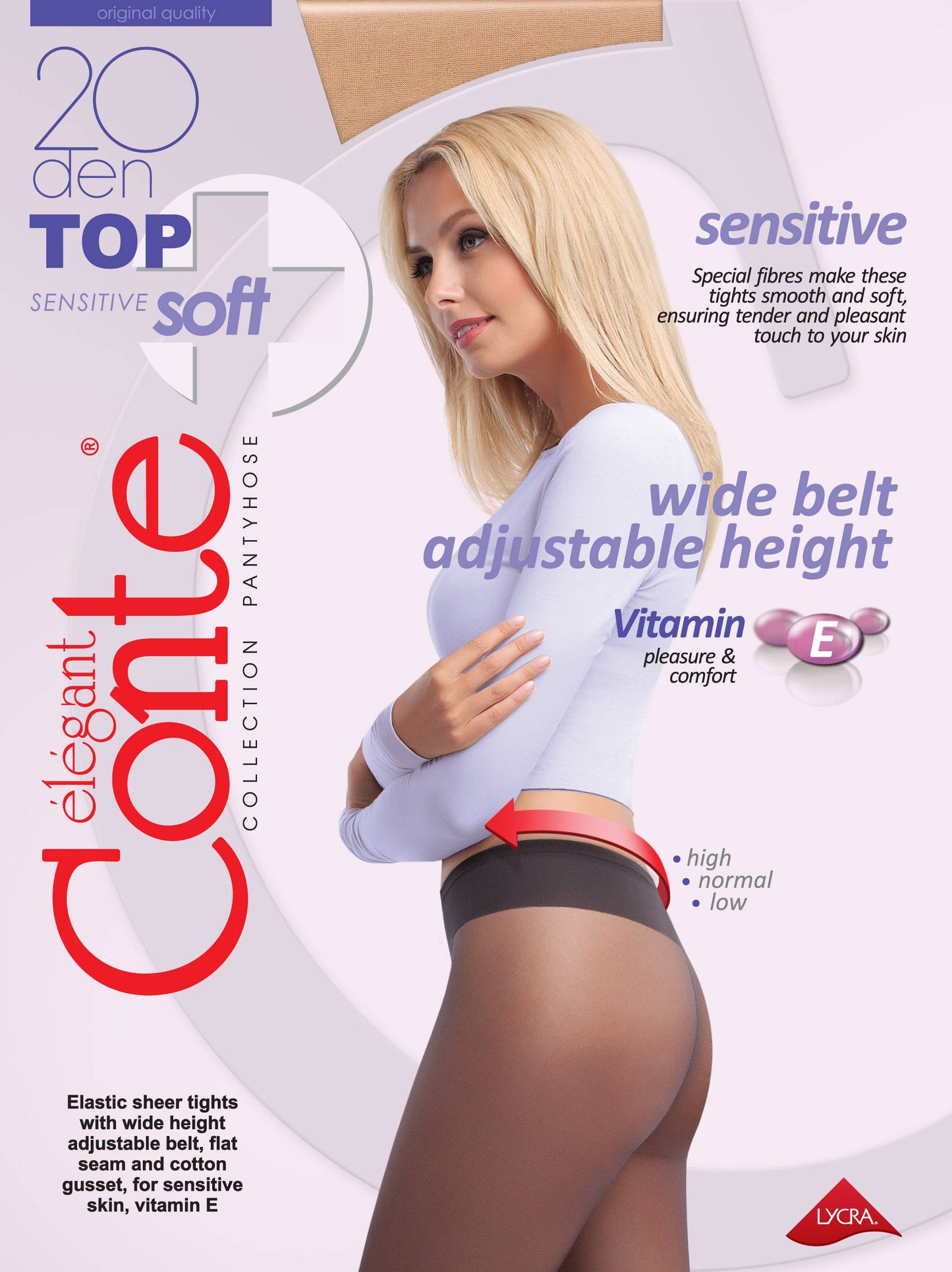 Strumpfhose breiter Bund Sensitive -CONTE TOP SOFT - Luzy
