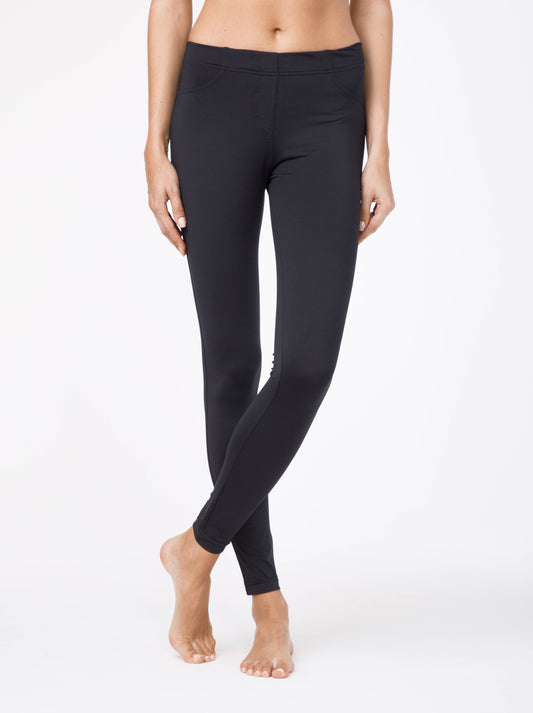 Blickdichte Leggings mit Taschen -GOLDY LINE - Luzy