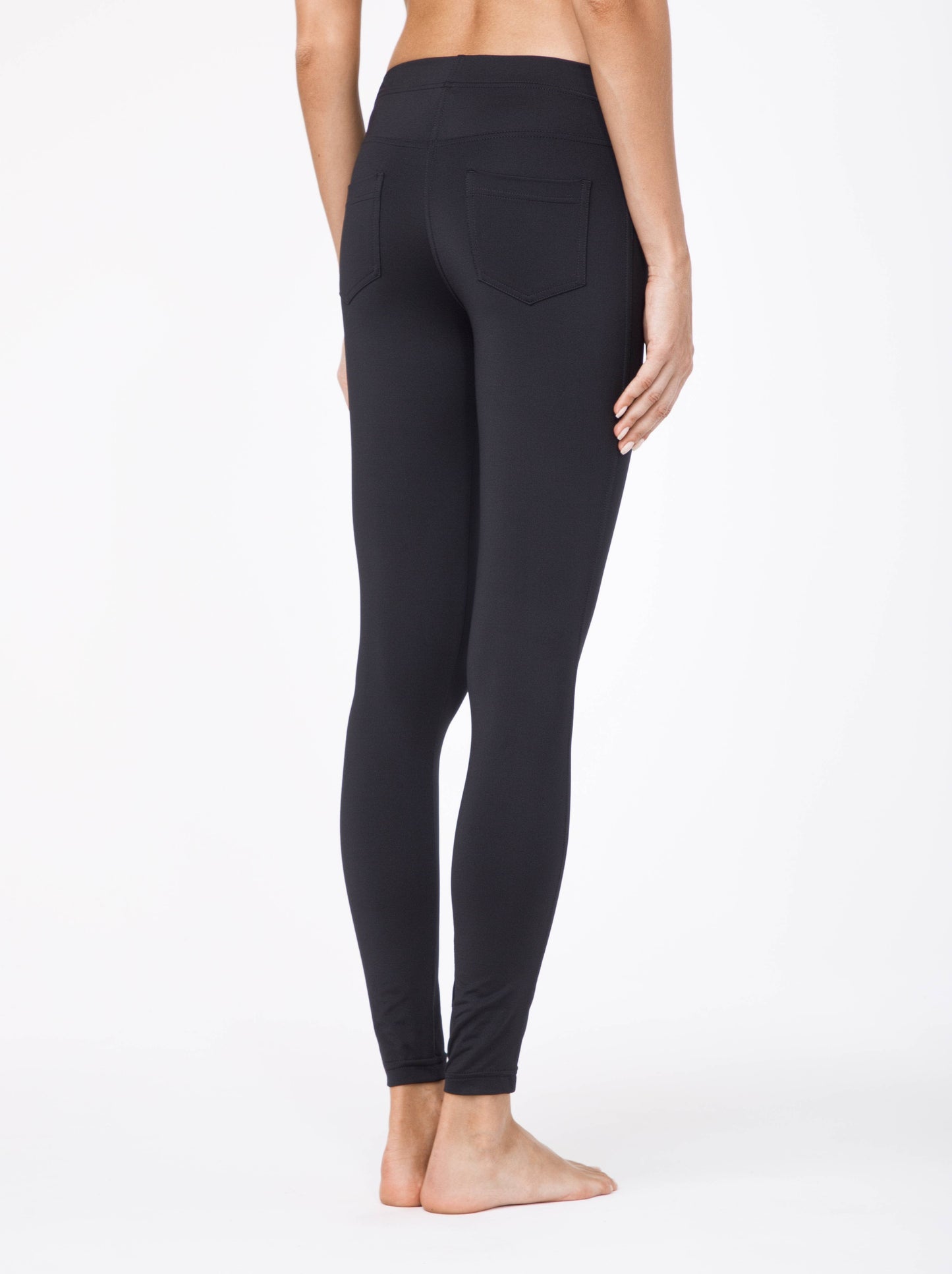 Blickdichte Leggings mit Taschen -GOLDY LINE - Luzy