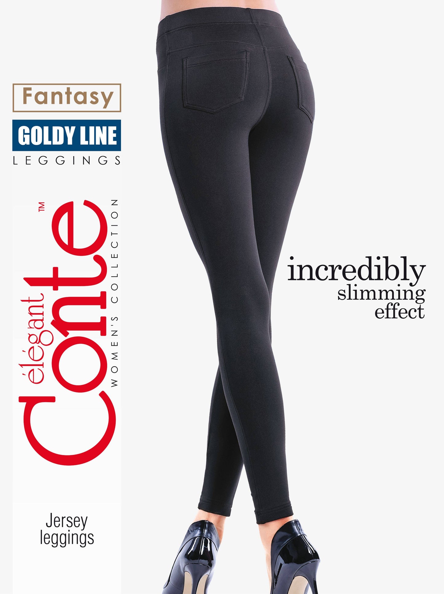 Blickdichte Leggings mit Taschen -GOLDY LINE - Luzy