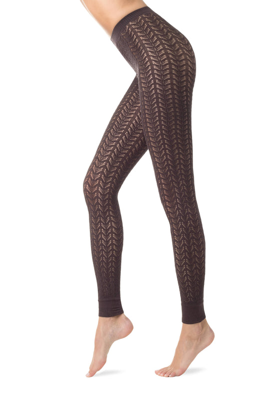 Legging mit Netz aufwändig gestrickt - ART - Luzy