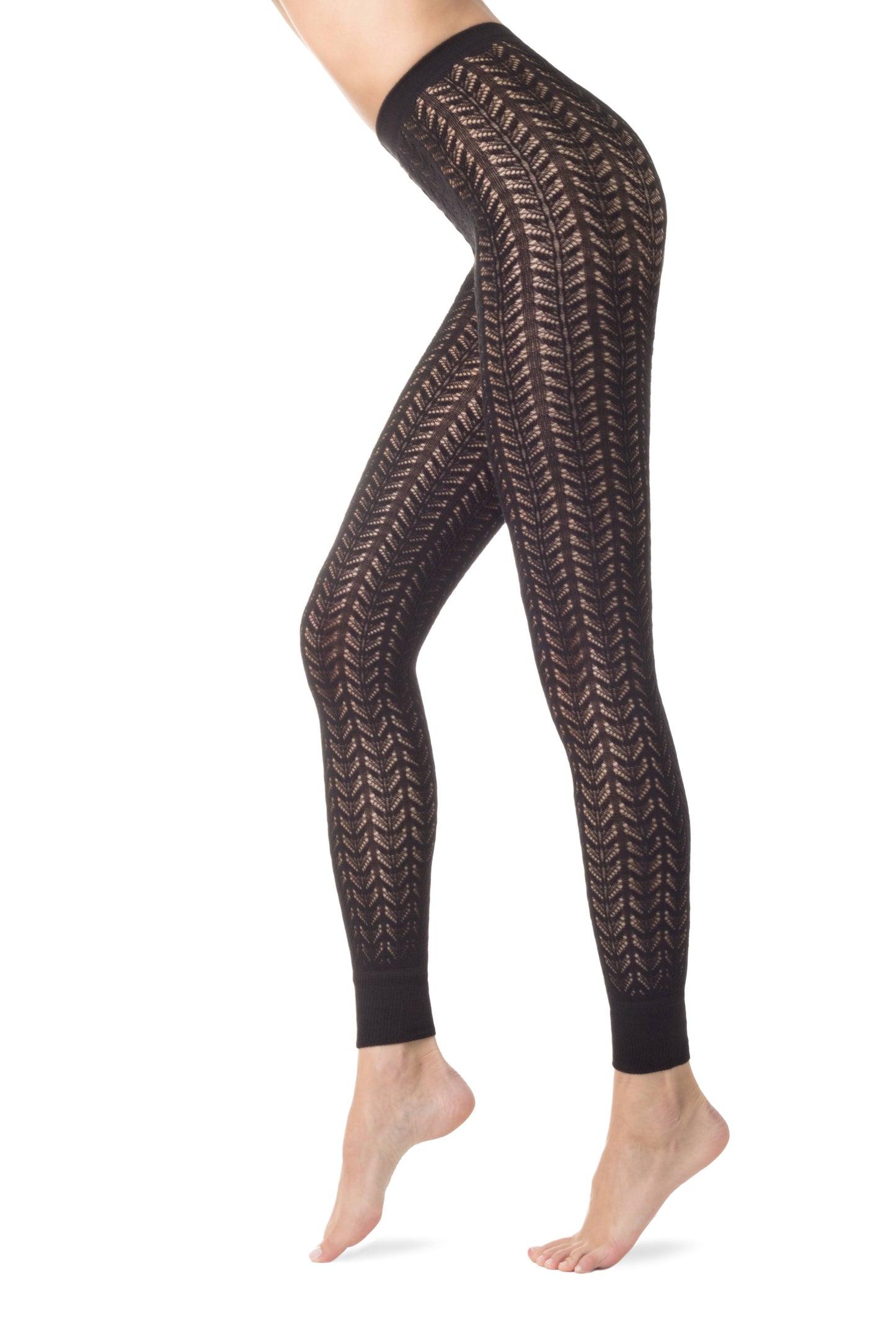 Legging mit Netz aufwändig gestrickt - ART - Luzy