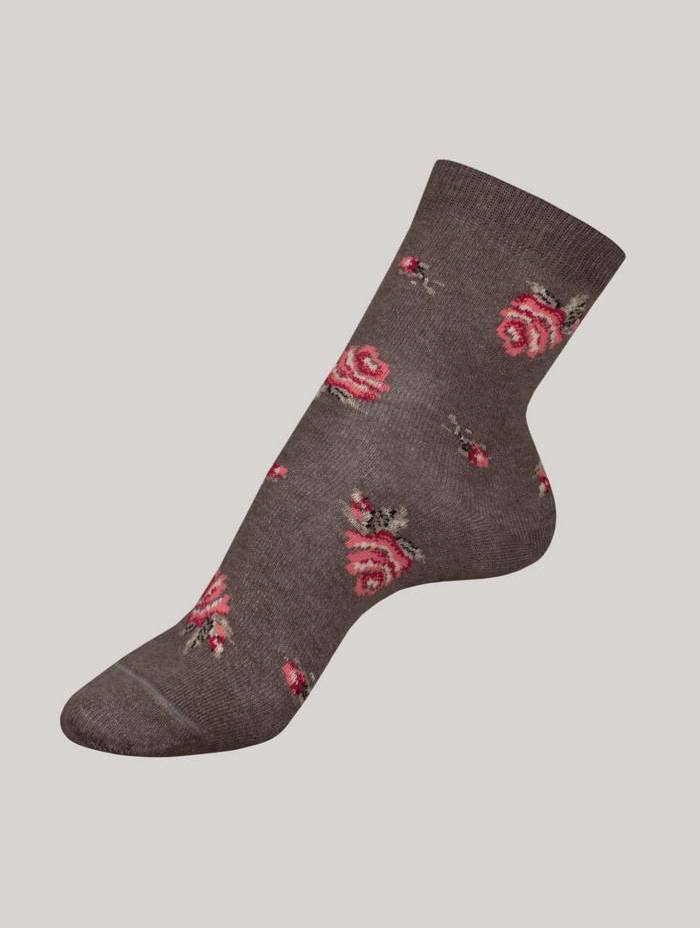 DAMEN SOCKEN MIT ROSENMUSTER - Luzy