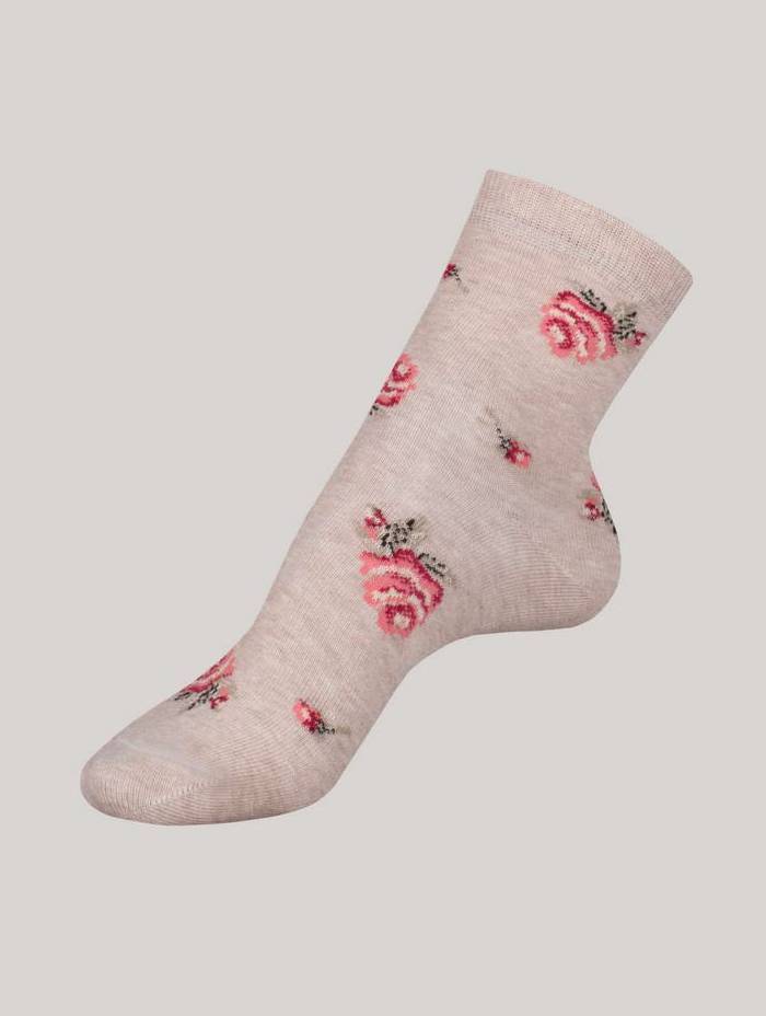 DAMEN SOCKEN MIT ROSENMUSTER - Luzy