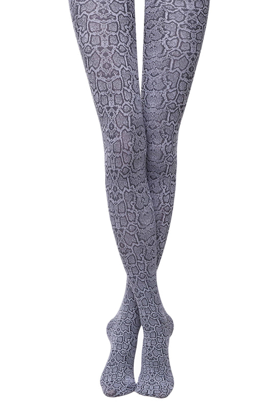Blickdichte Damenstrumpfhose mit Schlangenmuster 50DEN -Python Fantasy - Luzy