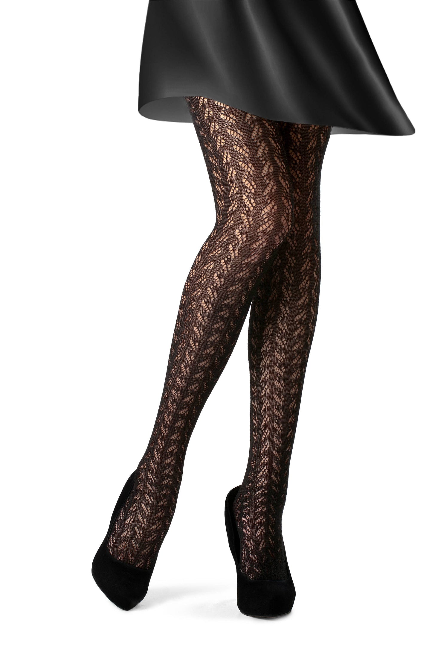 Hochwertige warme Spitzenstrumpfhose mit 3D Effekt -CONTE BEAUTY - Luzy