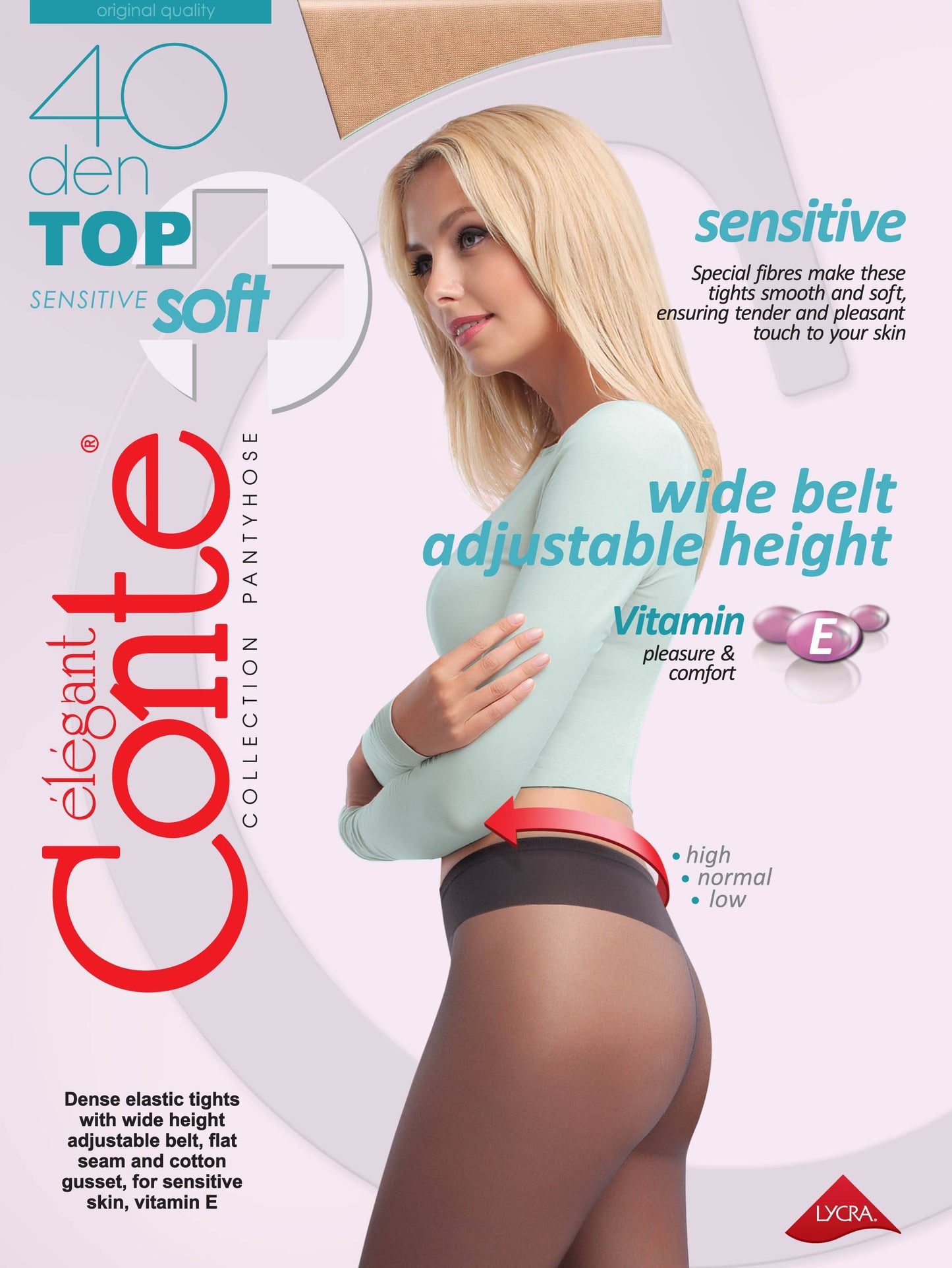 Strumpfhose breiter Bund Sensitive -CONTE TOP SOFT - Luzy
