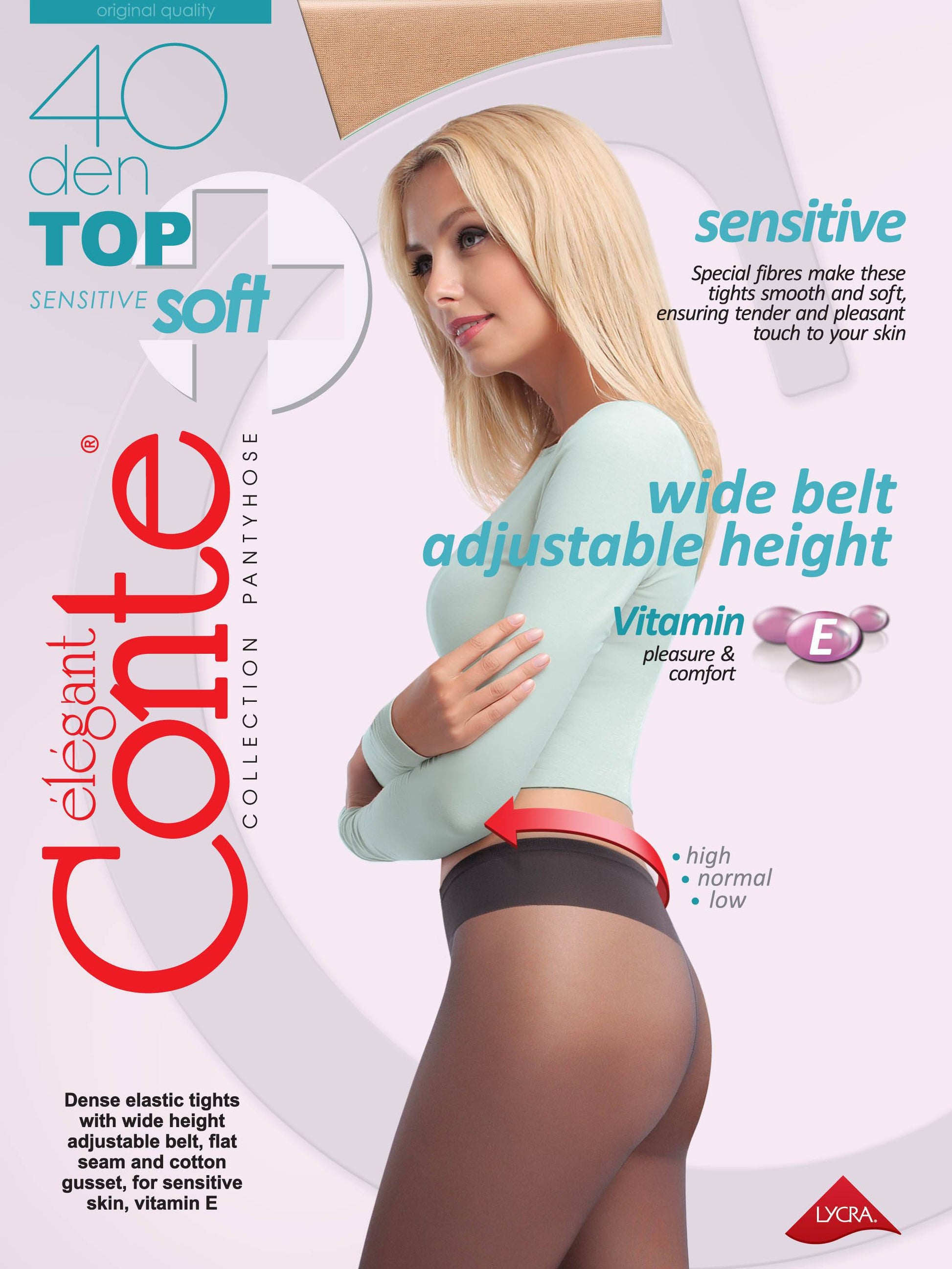 Tights wide waistband Sensitive -CONTE TOP SOFT – Luzy